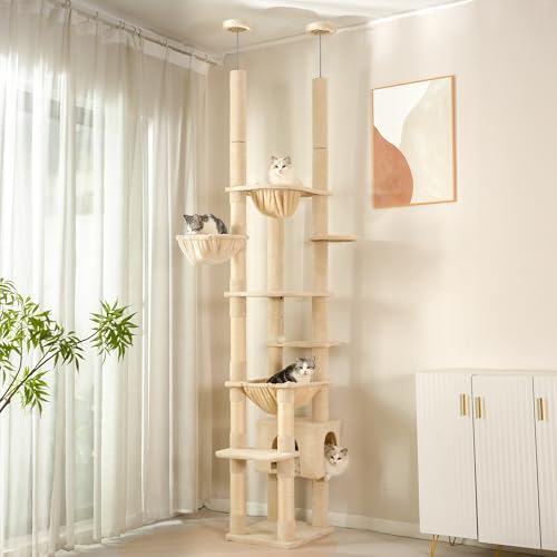 Meowrista Floor to Ceiling Cat Tree Corner Cat Tower