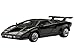 Lamborghini Countach 5000S (Black) (Diecast Model) by Autoart