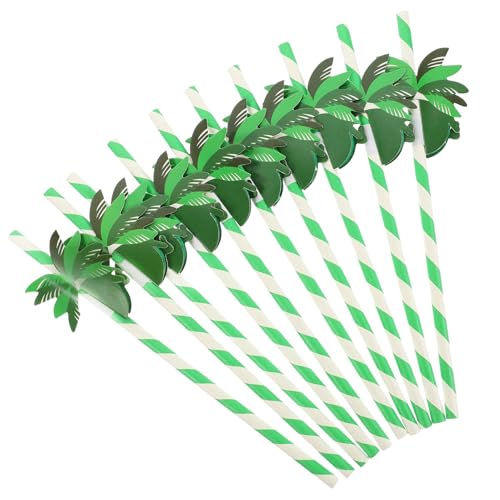 Pitillos de papel Coconut Tree 50 unidades desechables miniatura 1