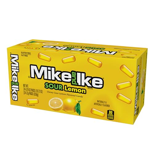 Image of Mike and Ike Sour Lemon Candy, 0.78 Ounce Box (Pack of 24)