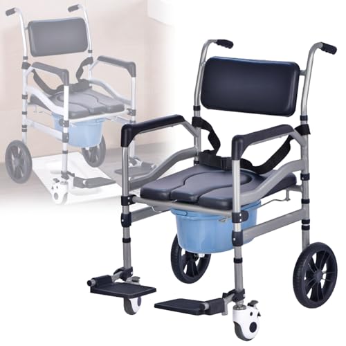 Chaise de douche pliable à roulettes pour préserver l'autonomie - 2