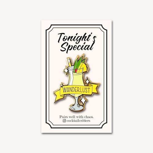 Image of Classic Cocktail Cute Enamel Pins for Bartender Aprons, Jackets, Backpacks and Purses, Shirt and Suit Lapels, Button Badges Brooch Fashion Jewelry