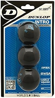 Dunlop INTRO Squash Balls Pack of 3 Suitable for Beginner Players