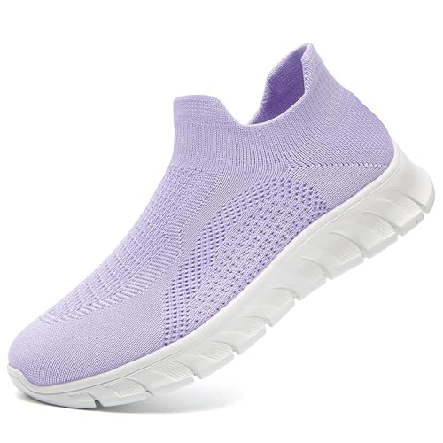 Womens Walking Running Shoes Slip on Tennis Workout Sneakers Non-Slip Ladies Athletic Comfort Casual Fashion Lightweight Breathable Mesh