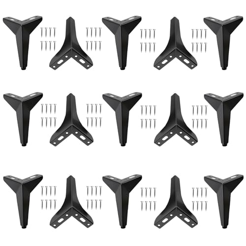 ZhuiFengA 15 Patas Metal Muebles, Patas sofá, Patas Triangulares Repuesto para tocador, Silla, Cama, Armario, sofá.(10cm)