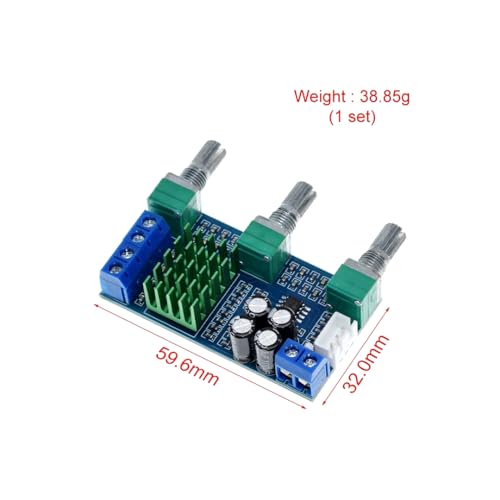 Image of CentIoT - TPA3116D2 2x80W Dual Channel Digital Audio Amplifier Board - with bass, treble and volume control