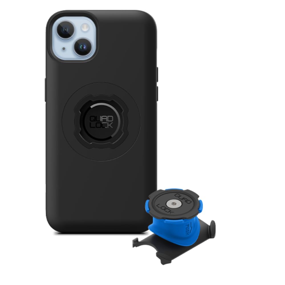 Quad Lock Stem/Handlebar Bike Phone Holder Kit with MAG Phone Case for iPhone 14 Plus