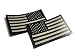 2 PACK Set - Authentic mil-spec 2" x 3.5" Black and Tan (FORWARD and REVERSED) Us Ir Infrared USA Flag Military Morale Reflective Patch (EMPIRE TACTICAL - USA)