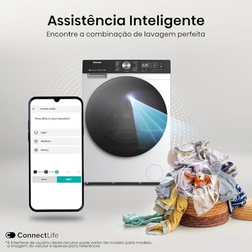 Hisense Lava e Seca, 11kg Lavagem/7kg Secagem, Wi-Fi, Steam, 13 Programas, Motor Inverter, Painel Touch, Branca WD3S11-127V #4