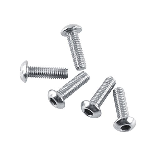 Hilitand 250pcs M3 A2 Stainless Steel Hex Socket Screws Bolt with Hex Nuts Fastener Assortment Kit (B: Button Head)