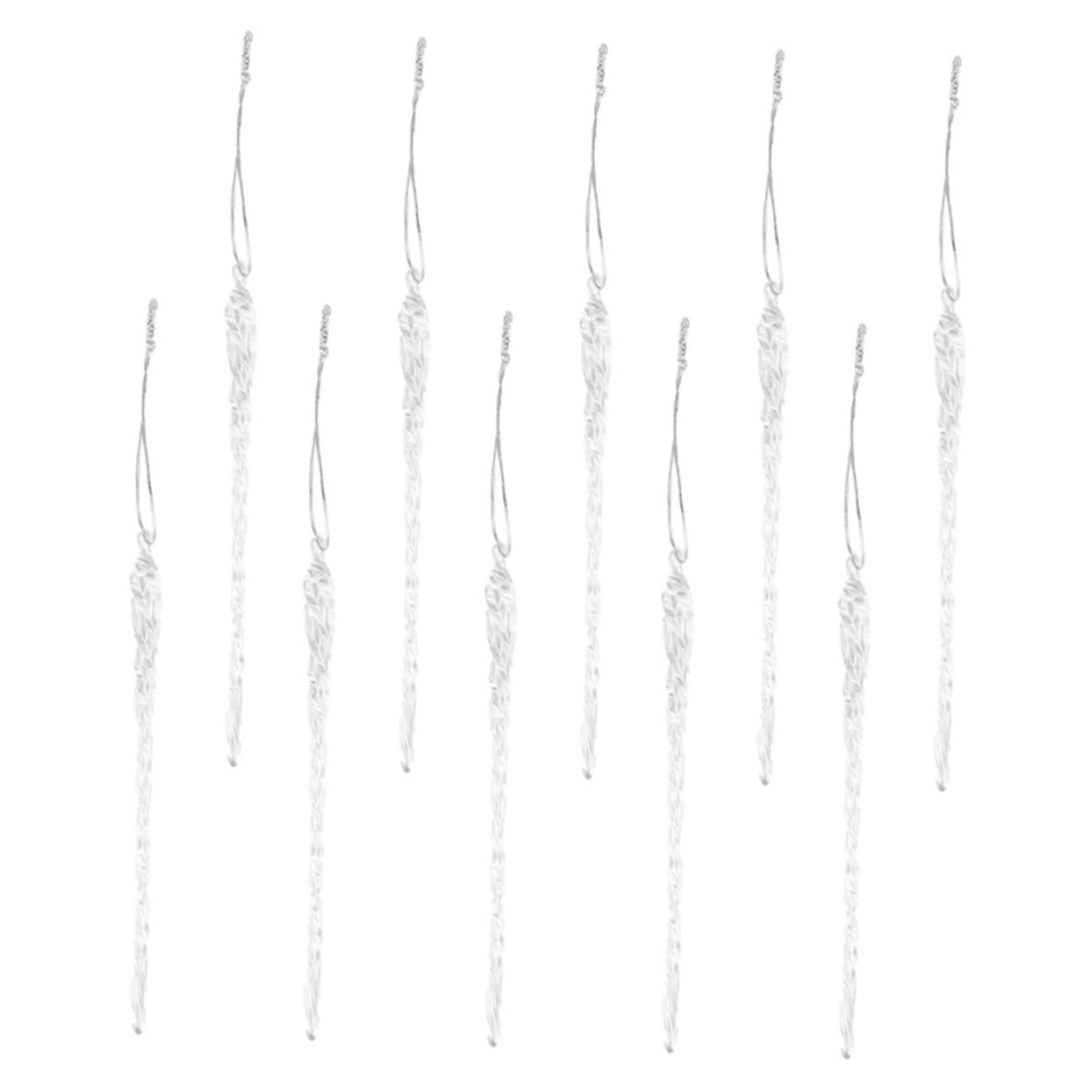 Cabilock 5 Sätze Teiliges Eiszapfen Hängedekoration Für Weihnachtsbaum Transparente Ornamente Für Innendekoration Festliche Weihnachtsfeier Dekorationen 36 Stück * 5