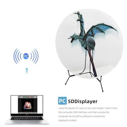 3D Hologram Fan 46cm and 58cm Hologram Fan with Remote/Bluetooth/WIFI/700 Video Library,Holographic Fan with HD LED 2000*1444PX Resolution Picture Fan Spinner Small for Shop/Bar/Christmas/Halloween - Thumbnail 4