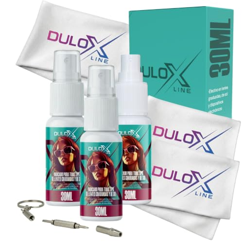 Kit Spray Limpiador Gafas (3 X 30ML) + 3 Gamuzas Microfibra 18X18CM + Destornillador – Pack Limpia Lentes (3 X 30ML) + 3 Paños de Microfibra + Destornillador + Pack Bolsillo Limpieza Lentes 3 x 30ML