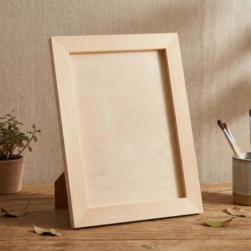 8枚入り 未仕上げ木製キャンバスボード アート・絵画用（25×25cm 厚さ2cm）油絵・アクリル画に適した木製パネル DIY装飾素材 (25*25cm、厚さ2cm,A) [2]