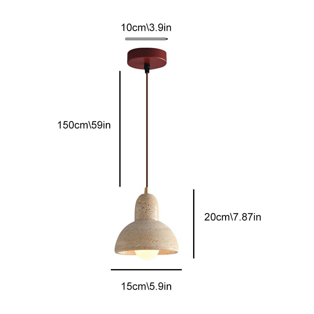Lampy sufitowe do sypialni Żółty trawertyn Nordic Vintage Drewniana oprawa Drewniana lampa wisząca Kuchnia Wyspa Jadalnia Sypialnia Wiszące lampy
