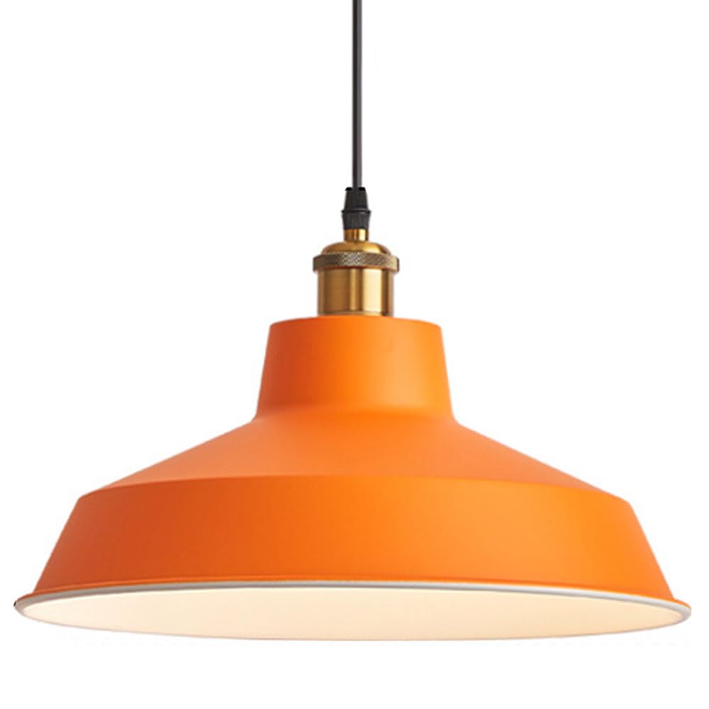 Lampe suspendue industrielle en métal noir luminaire rétro nordique mono-tête