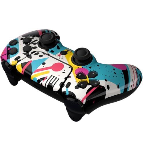 Image of Custom Controllerzz Custom Wireless Controller Compatible with PS5 - Multiple Designs Available (Retro Abstract)