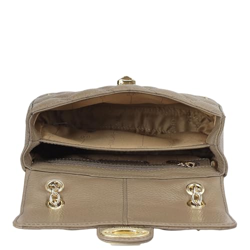 Image of Da Milano Leather Grey Shoulder Bag for Women (00230XSOL)