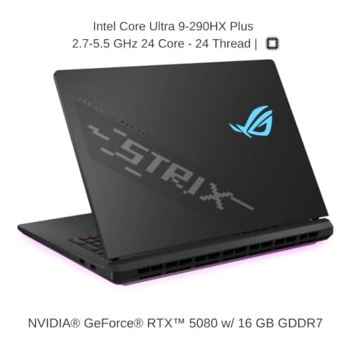 Image of HIDevolution [2026] ASUS ROG Strix Scar 18 G835LWG 18 inch 4K 240Hz Mini LED, 2.7 GHz Ultra 9-290HX Plus, RTX 5080, 32 GB DDR5 RAM, 16 TB PCIe SSD, Windows 11 Home