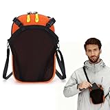 スマホポーチ ベルトポーチ リュック ポーチ メンズ 3WAY取り付け カラビナ付き 軽量 ズレ防止 ナイロン 装着簡単 内メッシュポケットあり 防水ファスナー レディース 登山 アウトドア 釣り用 旅行 作業 (オレンジ)