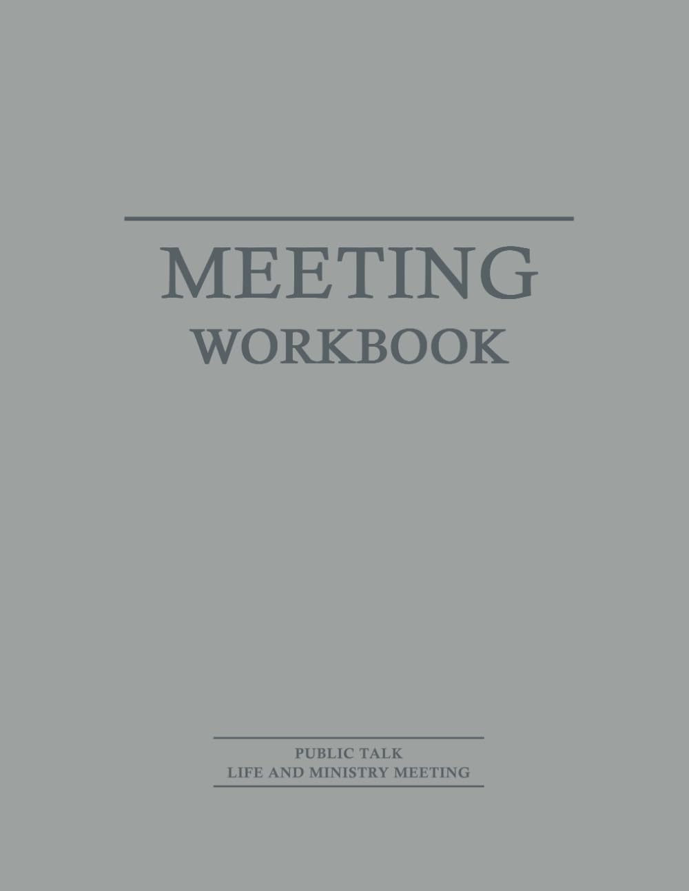 JW Meeting Workbook, Life And Ministry Meeting, Public Talk: JW Notebook for the Meetings of Jehovahs Witnesses | Make Notes of the Gems you find | ... Gift Idea for Pioneers, Baptism or Others