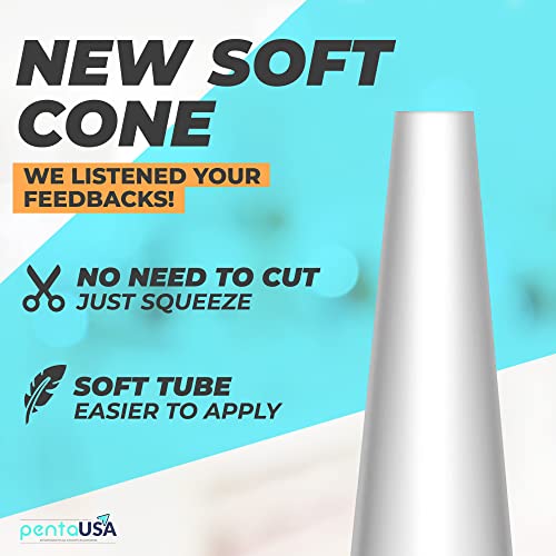 PentaUSA Tile Grout - Large Grout Filler Repairs Renews Tube, Fast Drying Grout Repair Kit, Odorless Formula - Grout Floater Included - 13.4oz / 380gr (White) - Image 4