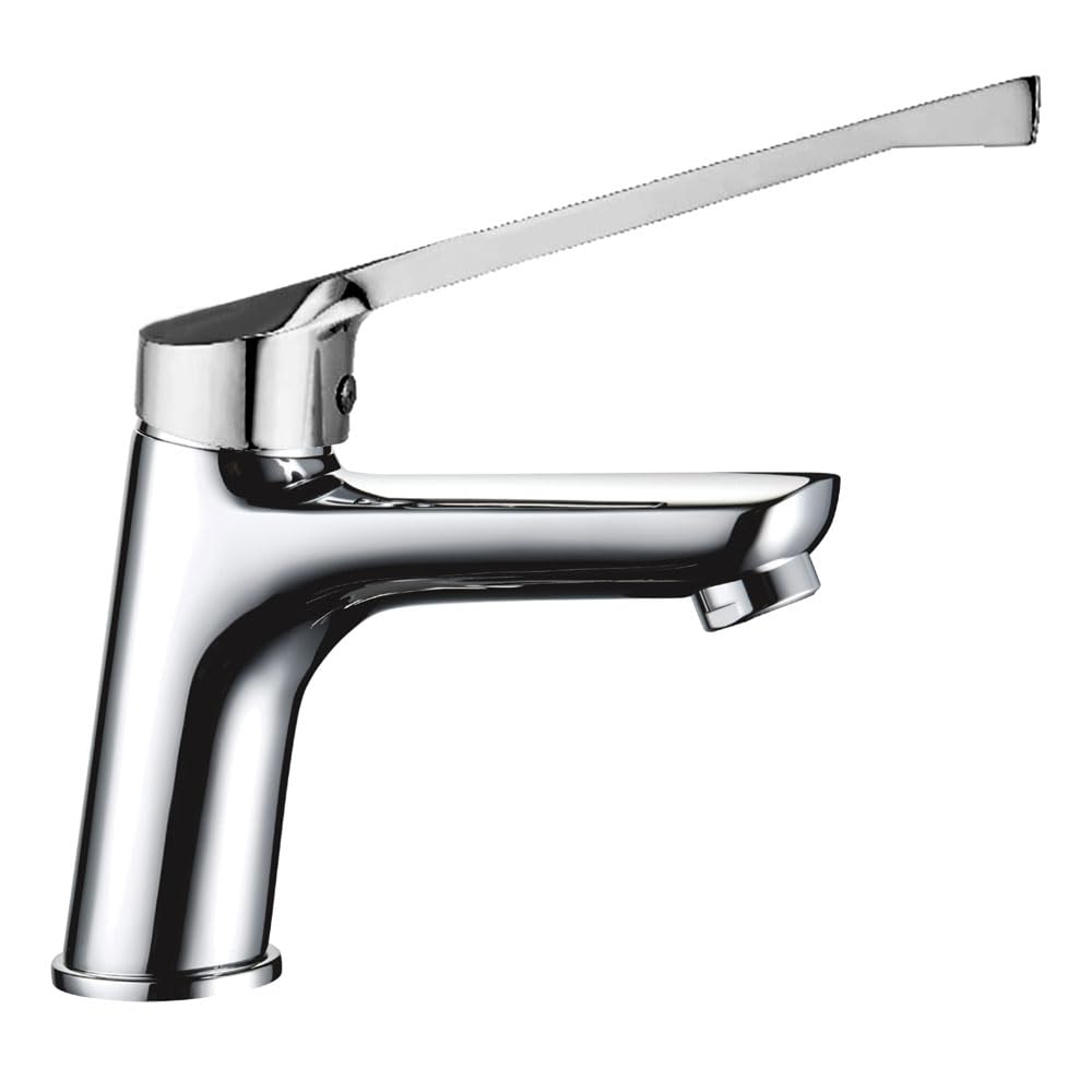 Robinet mitigeur lavabo SIO avec commande médicale, en laiton de haute qualité, chrome brillant