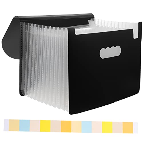 MAGICLULU Organizador De Archivos Expandible Carpeta Diseño Soporte De Grande Con Tapa Para Oficina y Escolar Color Blanco