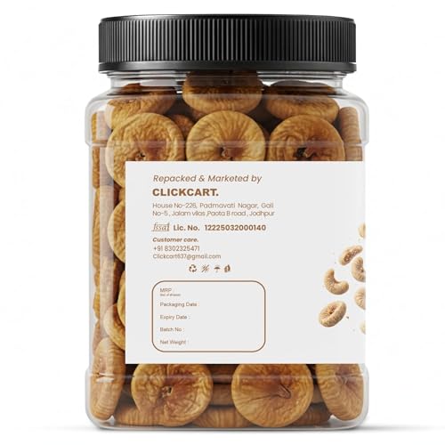 Image of Avogro Premium Anjeer 500Gram | Soft, Juicy and Naturally Dried Figs Dry Fruit | No Added Sugar | Healthy Snack Rich Source Of Fiber | Low in Fat | Jar Pack For Gift