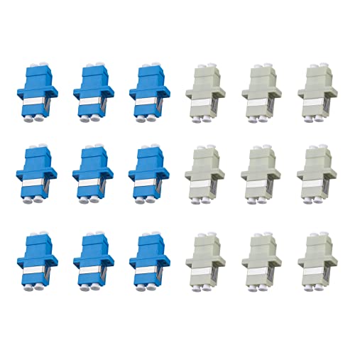 Adaptateur fibre optique LC monomode et multimode en lot de 18 coupleurs