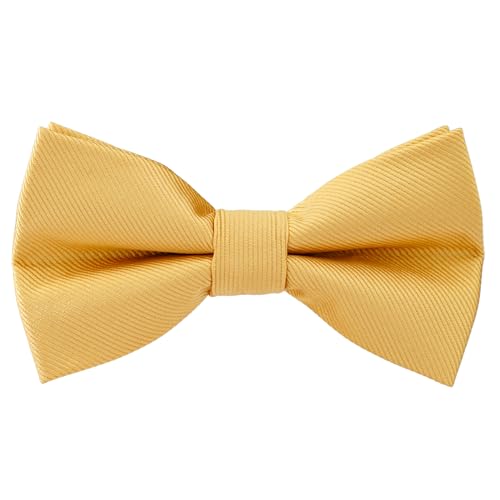 Image of Pre-Tied Adjustable Solid Tuxedo Bow Tie for Boys and Men
