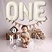 40 Inch Beige One Balloons for 1st Birthday, Cream White Sand One Balloon Letters with Ribbon, Neutral Ivory Alphabet One Balloon for Boys Girls First Birthday 1 Year Old Baby Shower Party Decorations