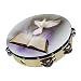 8" Dove & Bible Double Row Jingle Percussion Tambourine for Church