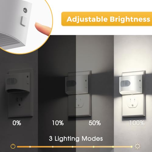 Image of L LOHAS LED Night Light with Motion Sensor & Dusk to Dawn Sensor, 3CCT