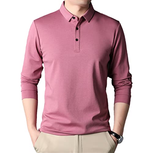 Polo en soie de mûrier homme Haitpant rose idéal pour vos soirées d'été
