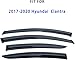 Tape On Window Visors Rain Guards Compatible with Hyundai Elantra 2017-2020,Smoke Tinted Side Window Vent Wind Deflectors Visors Shades for Elantra 17-20,Truck Accessories-4pcs