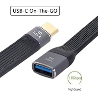 Xiwai USB 3.1 Typ C Stecker Host auf USB 3.0 Typ A Buchse OTG Flach Slim FPC Datenkabel für Laptop und Handy – Ansicht 3