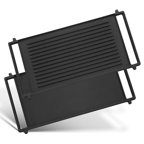 QPD Aftermarket Heavy-Duty Cast Iron Griddle Replacement for GE Gas Stoves (WB31X24738) - Non-Stick