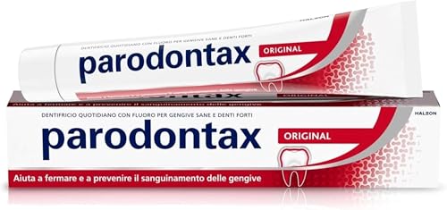 Parodontax Dentifricio Original, per Gengive Sane e Denti Forti, Uso Quotidiano, Alito Fresco, Gusto Migliorato, 75ml