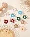 Jollybows 24PCS Toddler Hair Ties for Girls, Baby Hair Ties Christmas Mini Flower Elastic Hair Scrunchies,Soft Ponytail Holders Hair Accessories for Toddlers Baby Girls