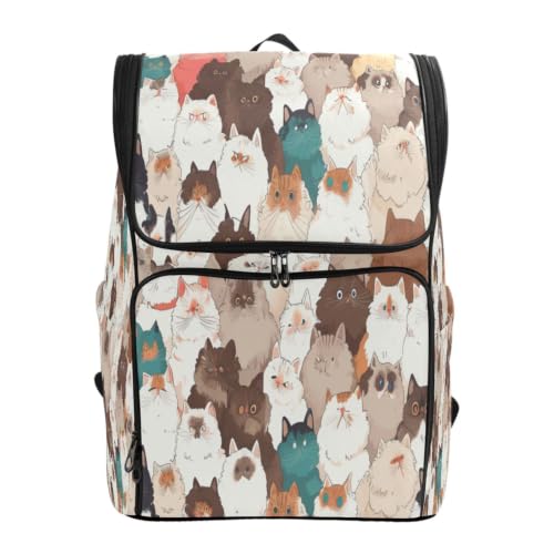 Sac à dos étudiant chats mignons grand volume contre le désordre des fournitures scolaires
