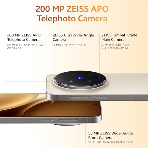 Image of vivo X300 Pro 5G (Dune Gold, 16GB RAM, 512GB Storage) with No Cost EMI /Additional Exchange Offers