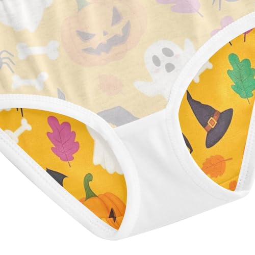 Cute Halloween Pumpkins Orange Girls Underwear, Toddler Girl Panties, Cotton Underwear for Girls, 2–8 Years4