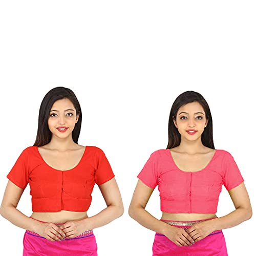 Image of Namita Women's Rubia Cotton Solid Half Sleeve Blouse