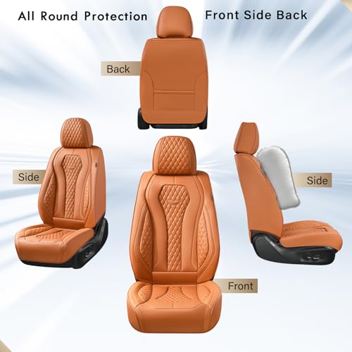 Image of Coverado Seat Covers, Seat Covers 2 Seats, Brown Car Seat Cover Front Seats, Luxury Automotive Seat Covers, Front Car Seat Covers Leather Car Seat Protector