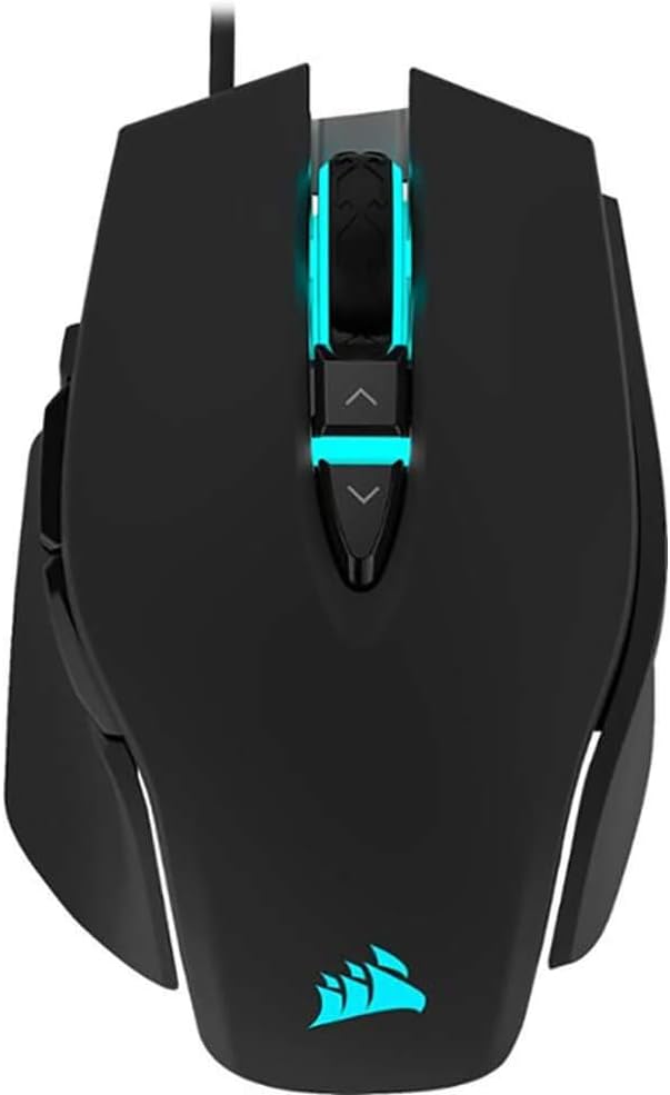 Corsair M65 RGB Elite – Wired FPS and MOBA Gaming Mouse – Adjustable Weight and Balance – Durable Aluminum Frame – 18,000 DPI Optical Sensor , Black