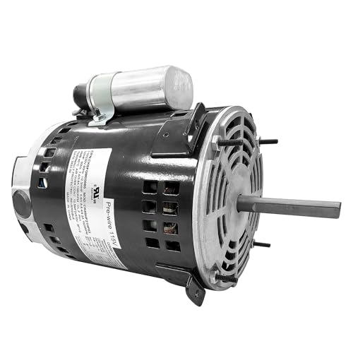 Motor eléctrico monofásico de 1/4 HP, motor eléctrico de compresor de aire, 115 V/230 V, 60 Hz, 1625 RPM, diámetro del eje de 5/8 pulgadas, longitud del eje de 2.9 pulgadas, CW/CCW, listado UL