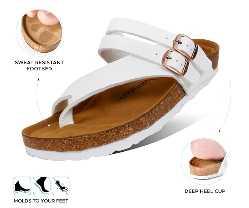 Image of AEROTHOTIC Recovery Slides for Women Cork Footbed Adjustable Straps Sandals