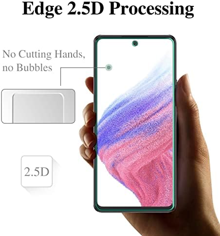 Pokolan [3 Pack] Designed for Samsung Galaxy A53 5G Screen Protector Tempered Glass, 9H Hardness, HD Clear, Bubble Free, Anti Scratch, Easy to Install