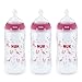 NUK Perfect Fit Baby Bottle, Girl, 10 Ounce (Pack of 3)